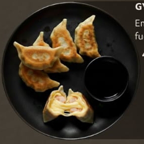 GYOSAS CAMARON CON MANCHEGO