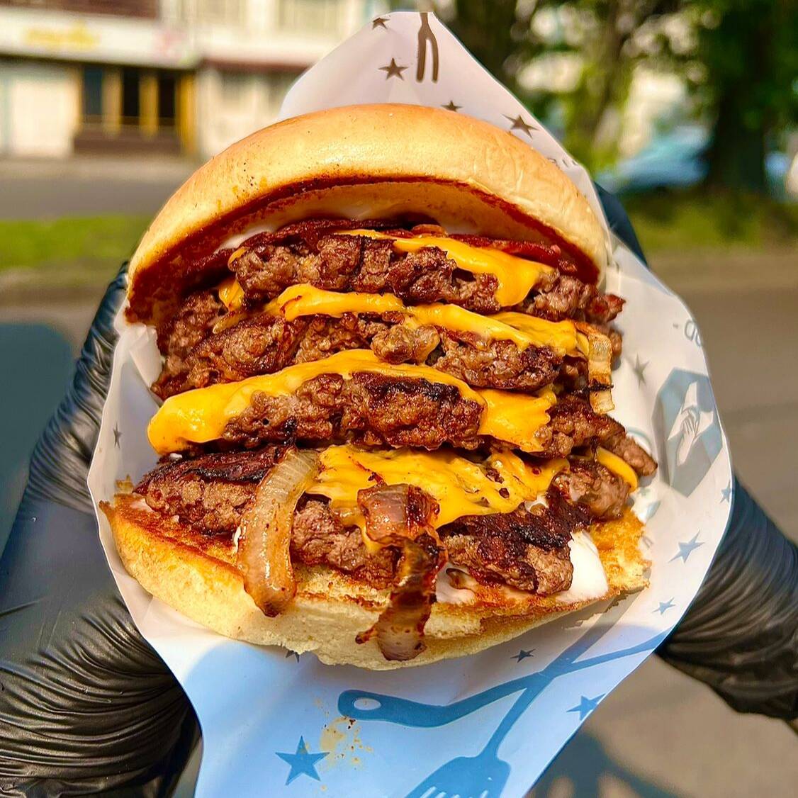 Bacon Smash Onion Burger