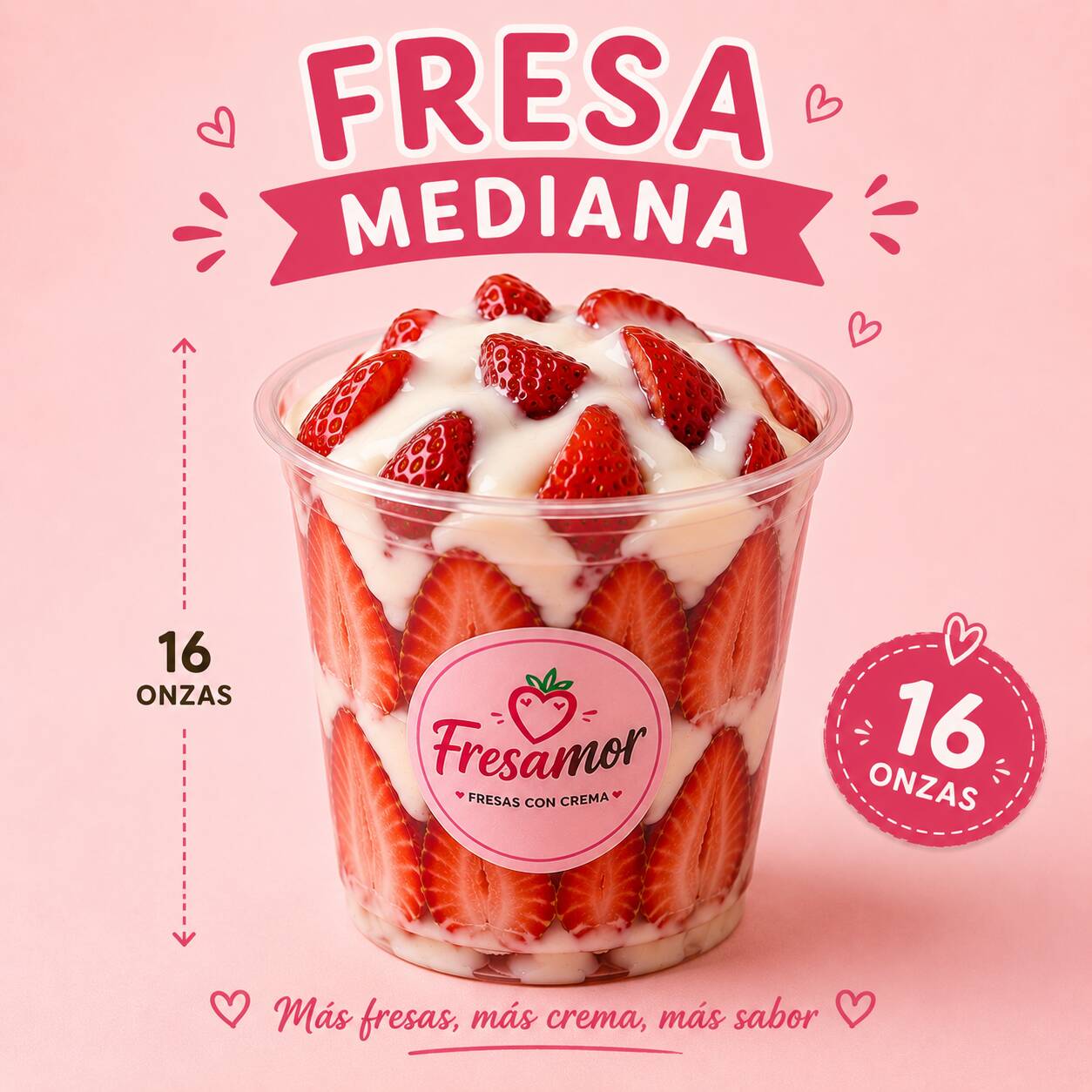 Fresa Mediana (2 Ingredientes)