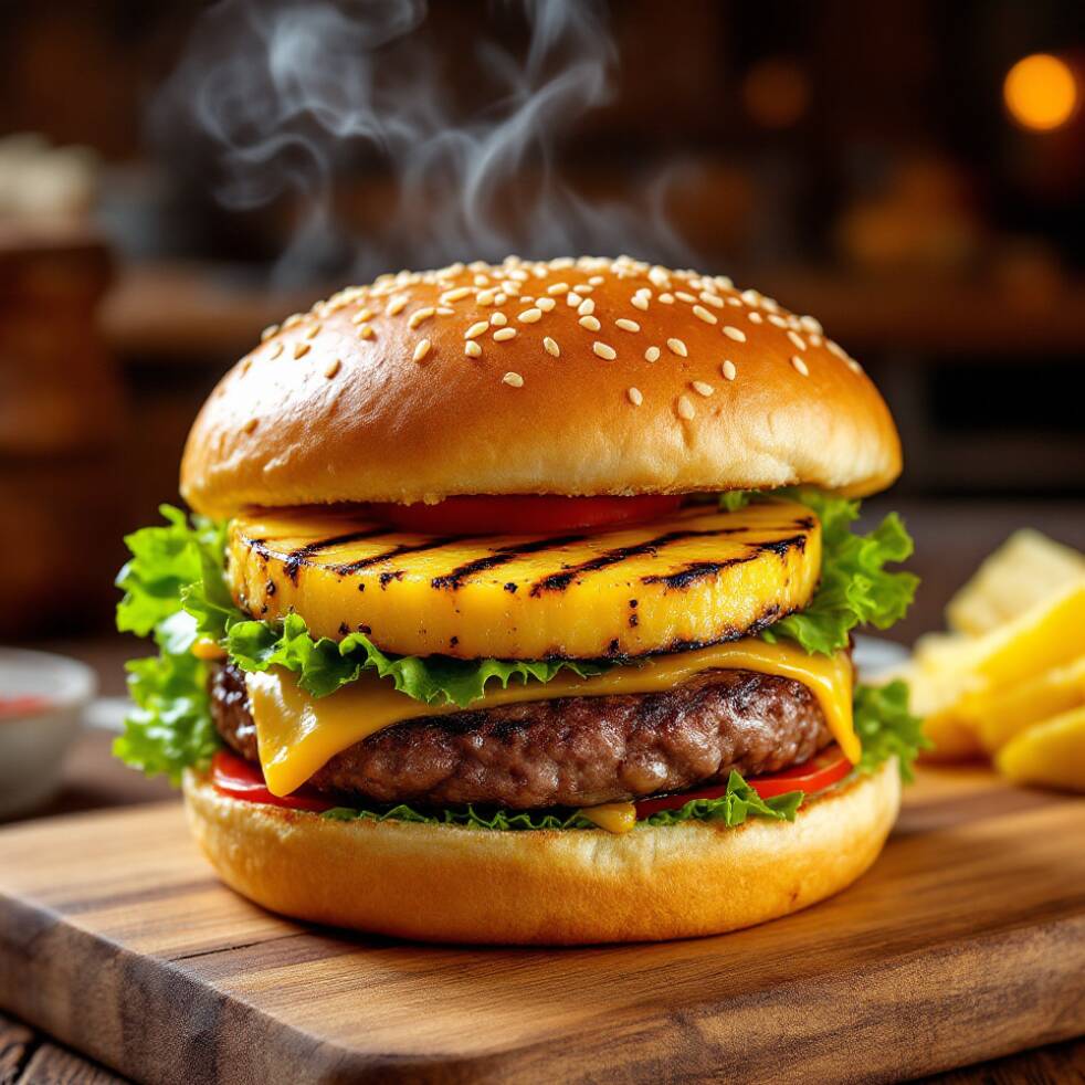 Hamburguesa Hawaiana Carbon