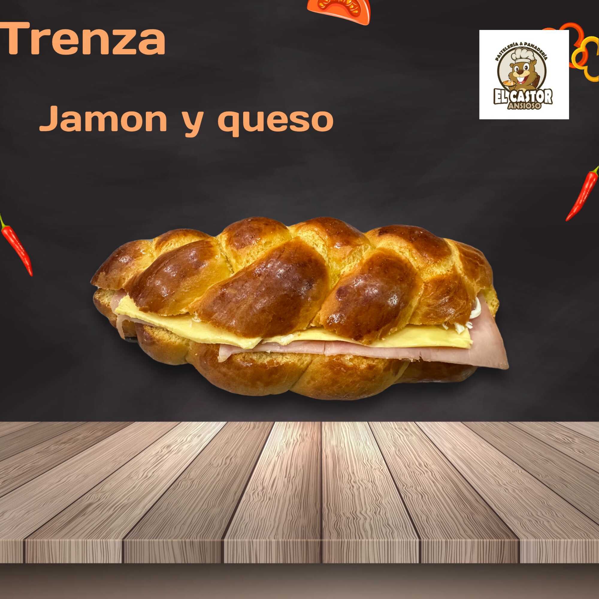 Trenza Jamon y Queso