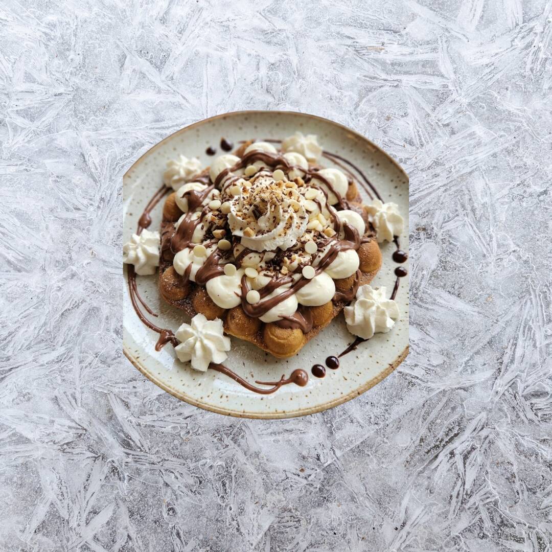 Wafle Queso con NUTELLA