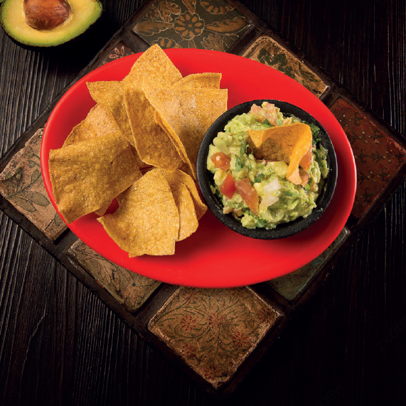 Guacamole con Chicharrón de Concha