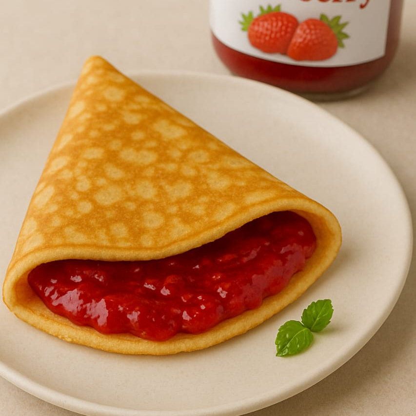 Crepa de Mermelada de Fresa