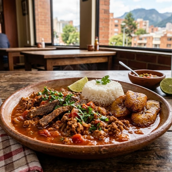 Bistec y Chorizo en Salsa
