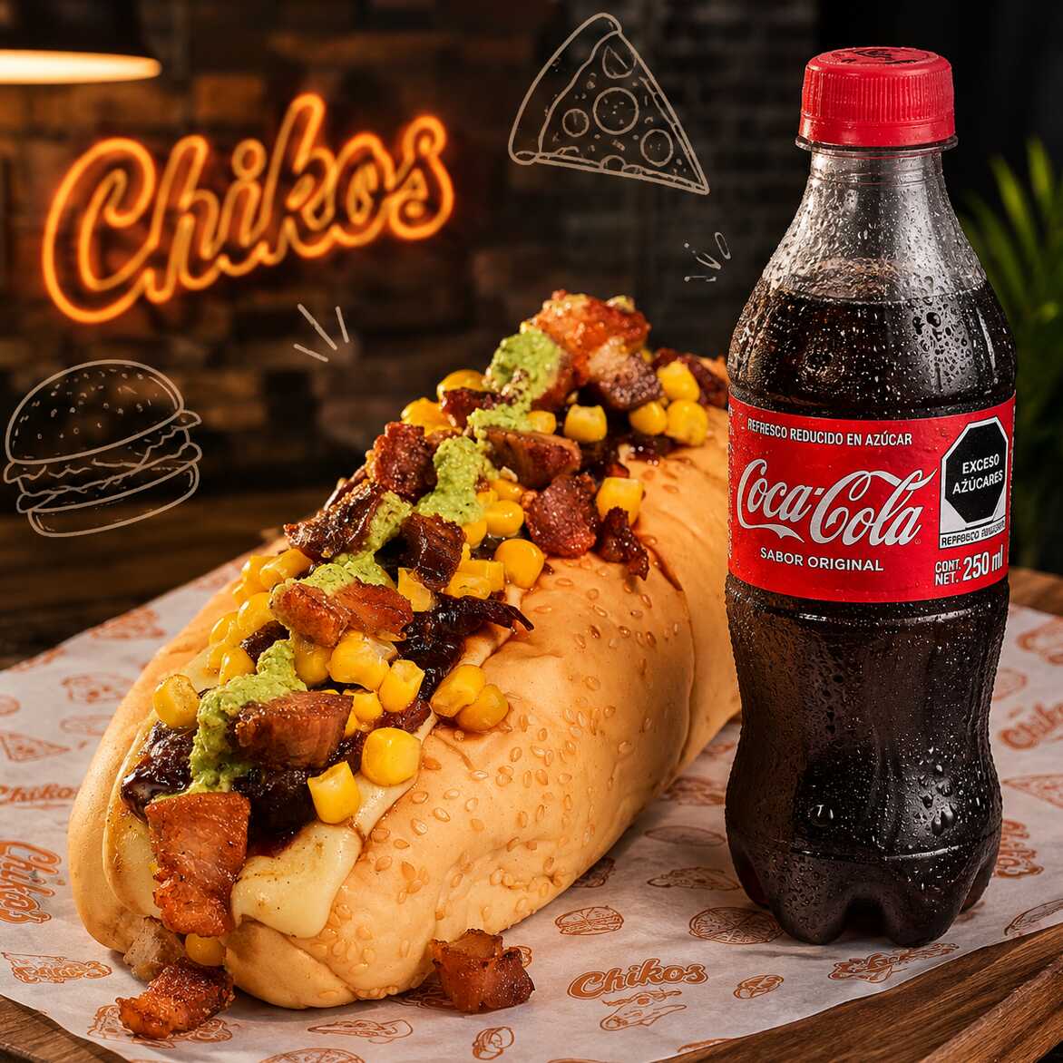 Perro Sabanero + Coca Cola Original 250 Ml