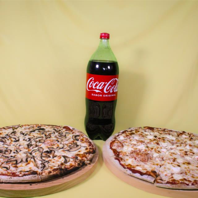 2 PIZZAS ESPECIALES GRANDES Y 1 REFRESCOS 2LT