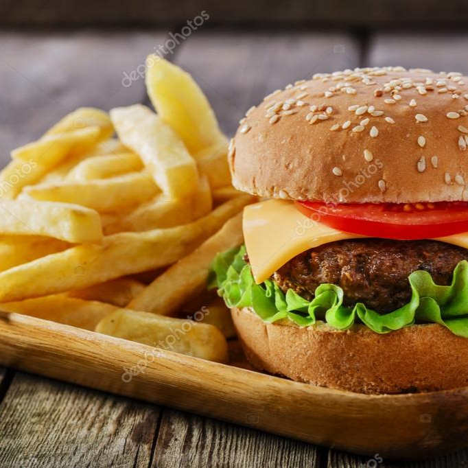 Hamburguesa + Papas + Arizona