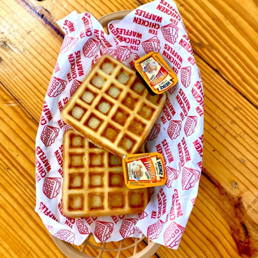 Par de Waffles Recien Hechos