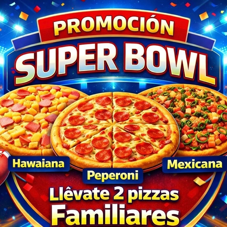 duo pa compartir 2 pizzas grandes