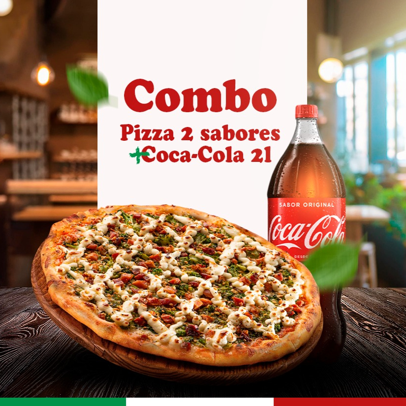 1 Pizza Grande 35cm + 1 Coca-Cola 2Litros