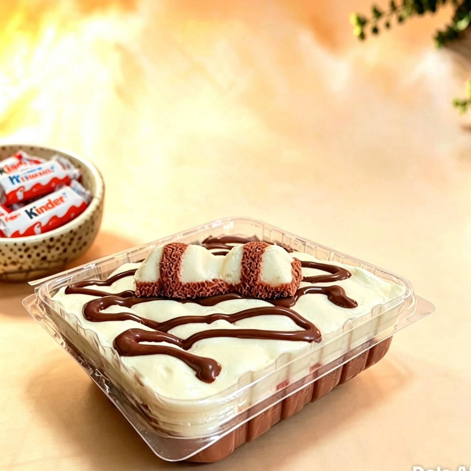 Camadas irresistíveis de creme de Ninho supercremoso, um delicioso toque de creme de avelã e Kinder Bueno. Uma combinação cremosa, delicada e cheia de sabor, com o equilíbrio perfeito entre Ninho, avelã e chocolate. Uma verdadeira tentação a cada colherada!