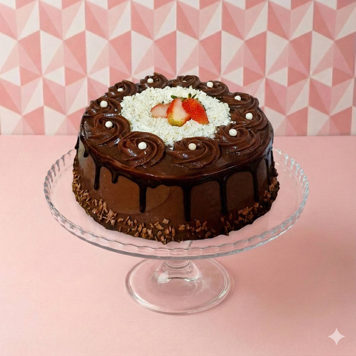 Bolo tamanho família (22cm) feito diariamente! Massa leve e macia, coberta com uma camada deliciosa de carinho. Personalize o seu pedido escolhendo sua cobertura favorita: Chocolate, Leite e/ou Morango. A opção ideal para o café da tarde de todos em casa.