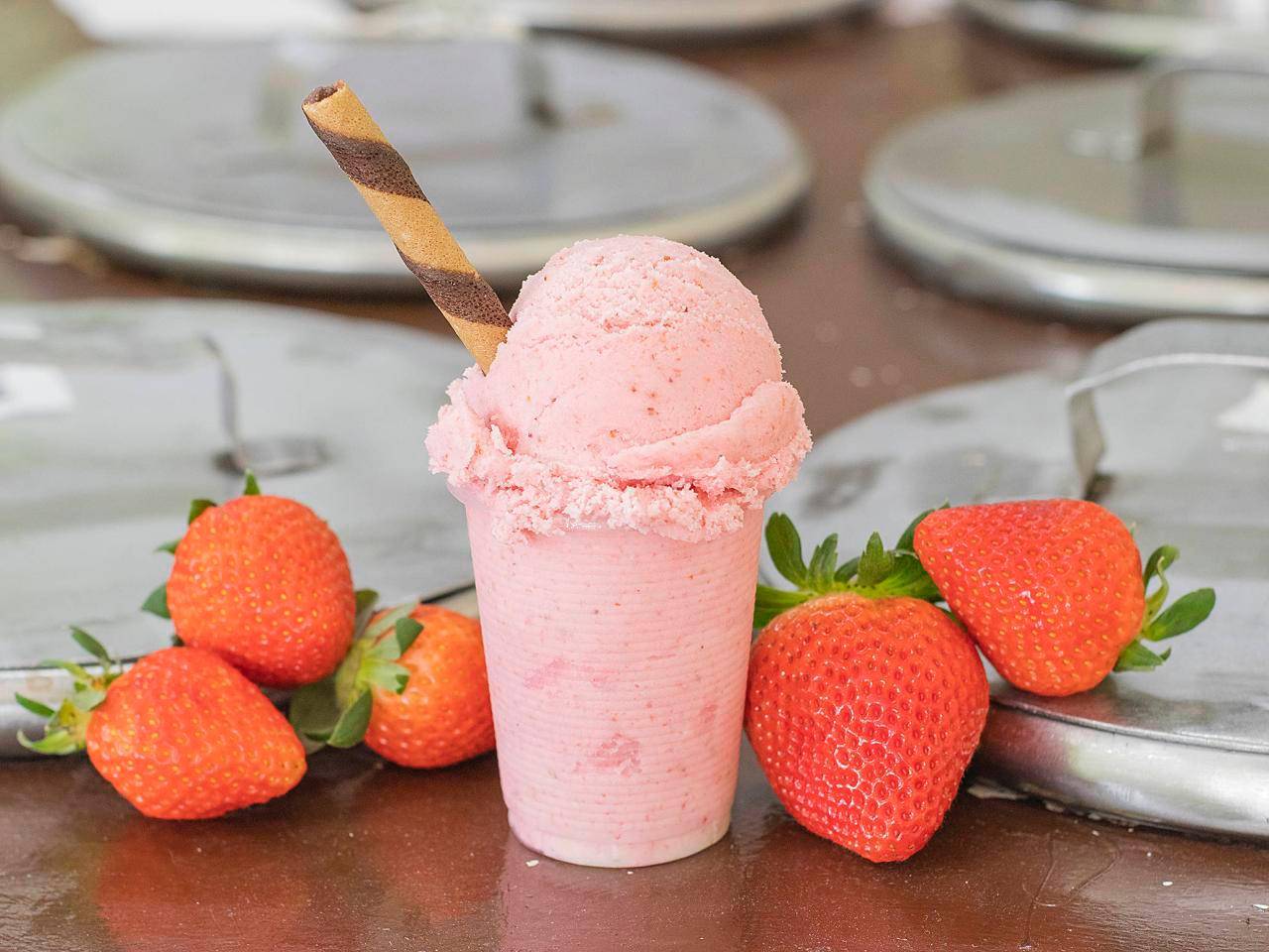 Nieve de Fresas Con Crema