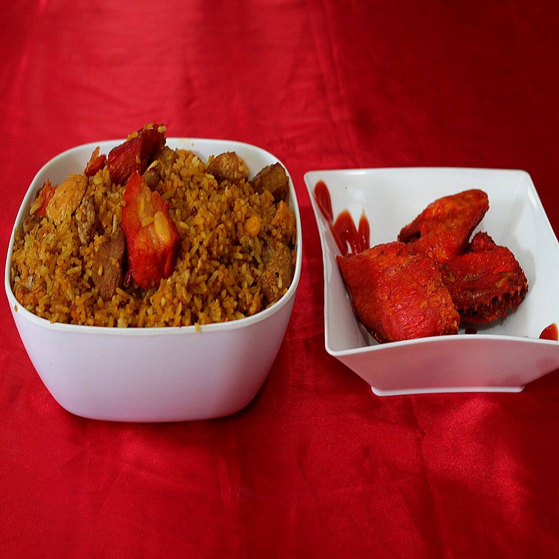 1/4 Pollo Frito + Arroz Paisa (2 Personas)