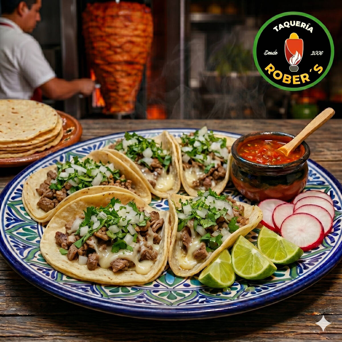 Bistec con Queso 5 Tacos
