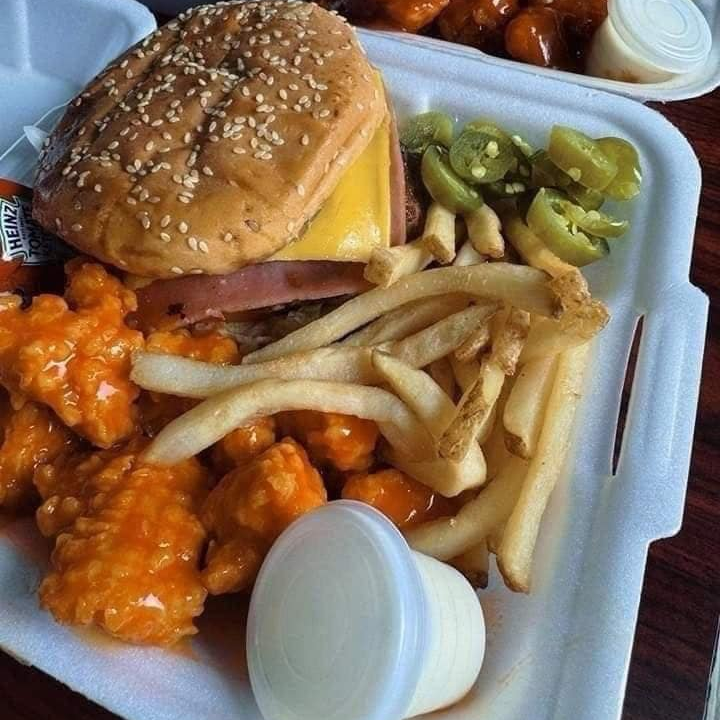 Promo hamburguesa con boneless