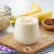 Leite, banana, aveia e açucar