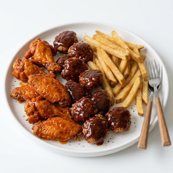 Combo 10 Alitas + 10 Boneless + Papas Francesas
