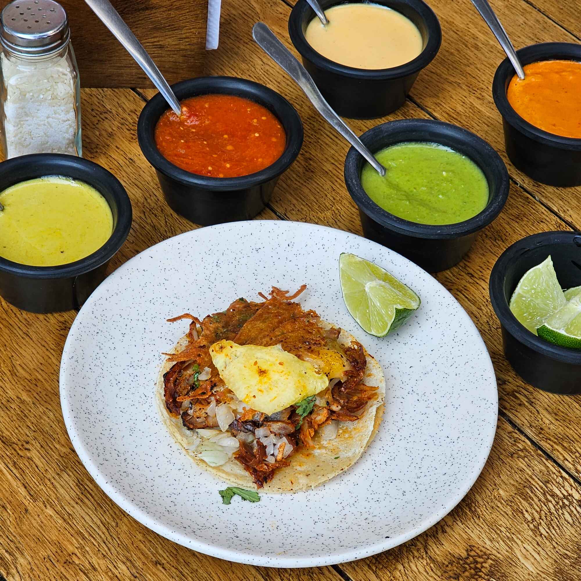Taco de Pastor con Queso 1 Pieza