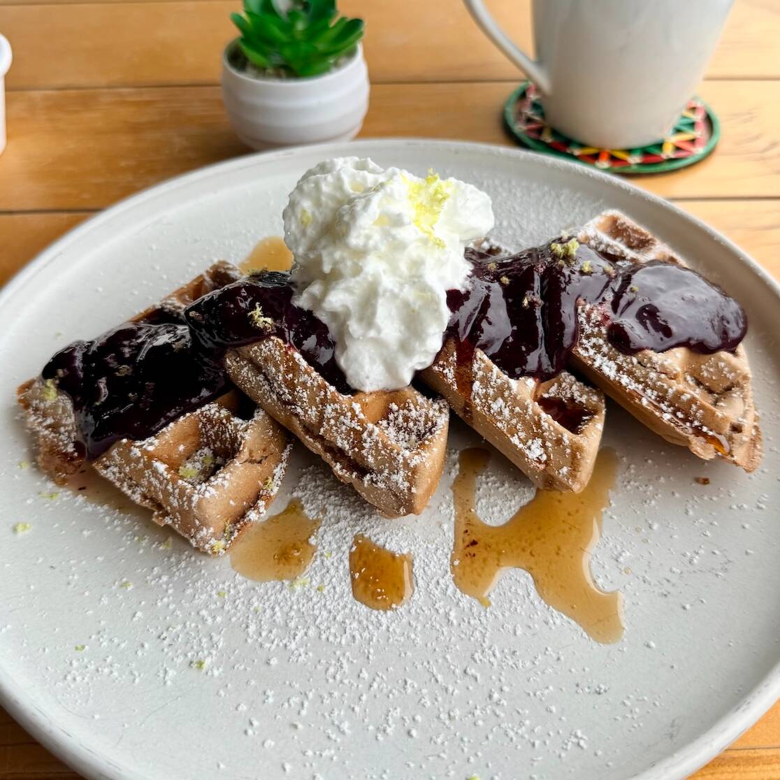 Waffle de Chocolate con Frutos Rojos
