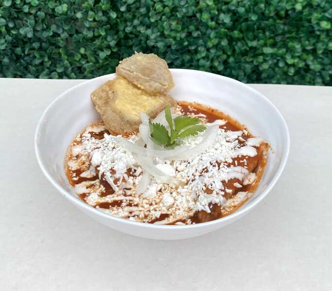 Chilaquiles Rellenos de Queso Oaxaca