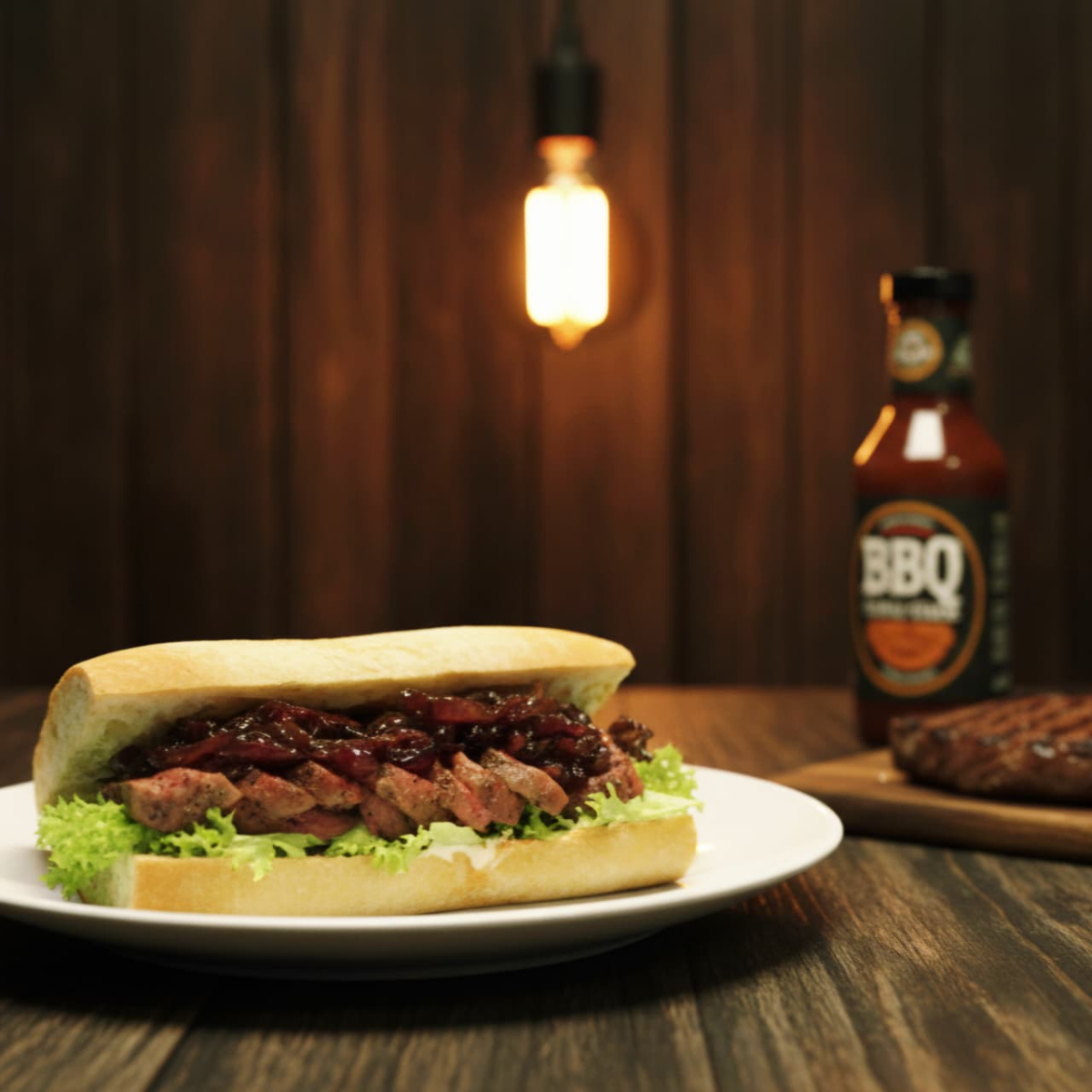 Baguette Cerdo BBQ de 20 Cm