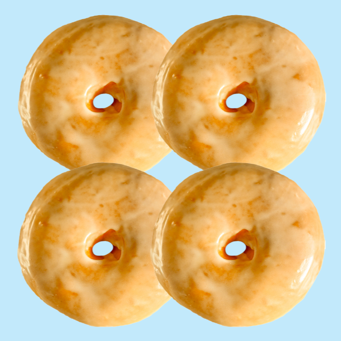 4 Pack Donas Glaseadas