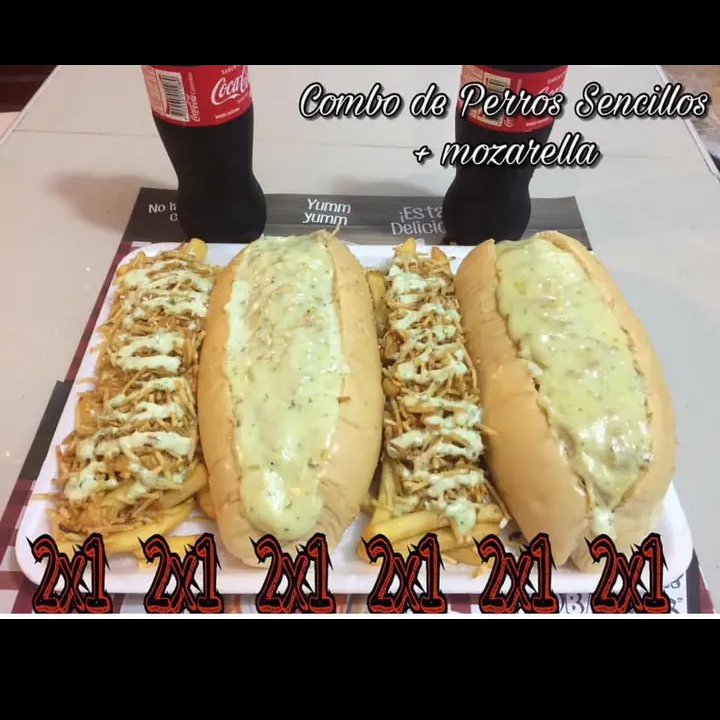 2 Perros Gratinados + 2 Gaseosas