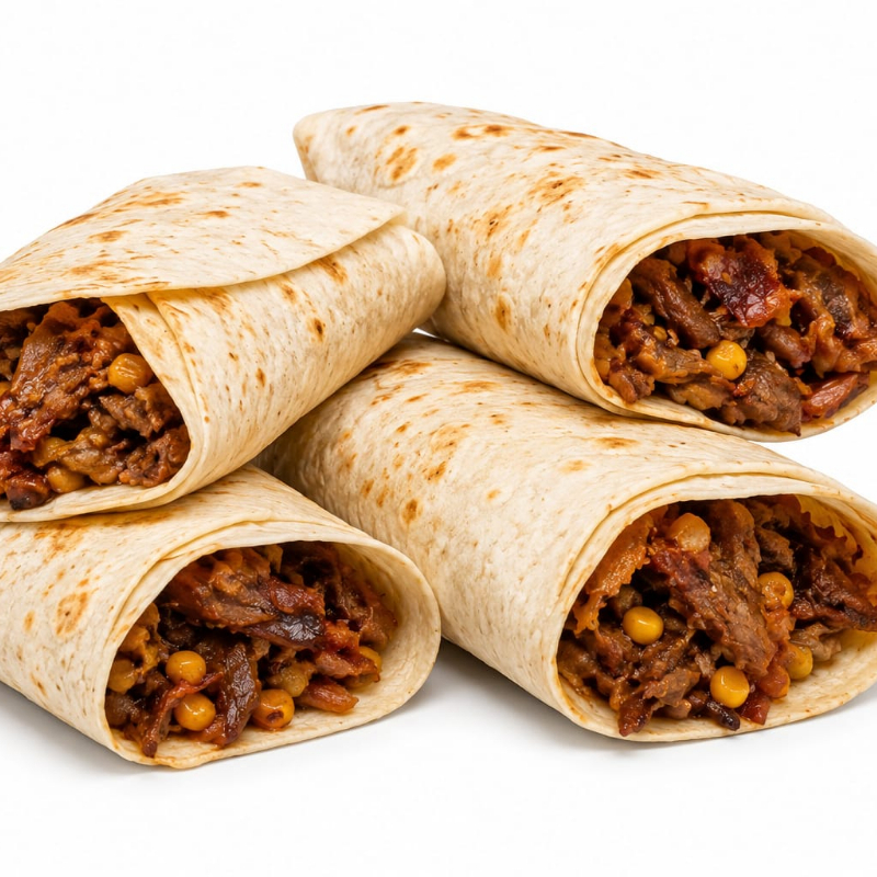 X4 BURRITOS DE COSTILLAS MAS UNA GASEOSA 1,5