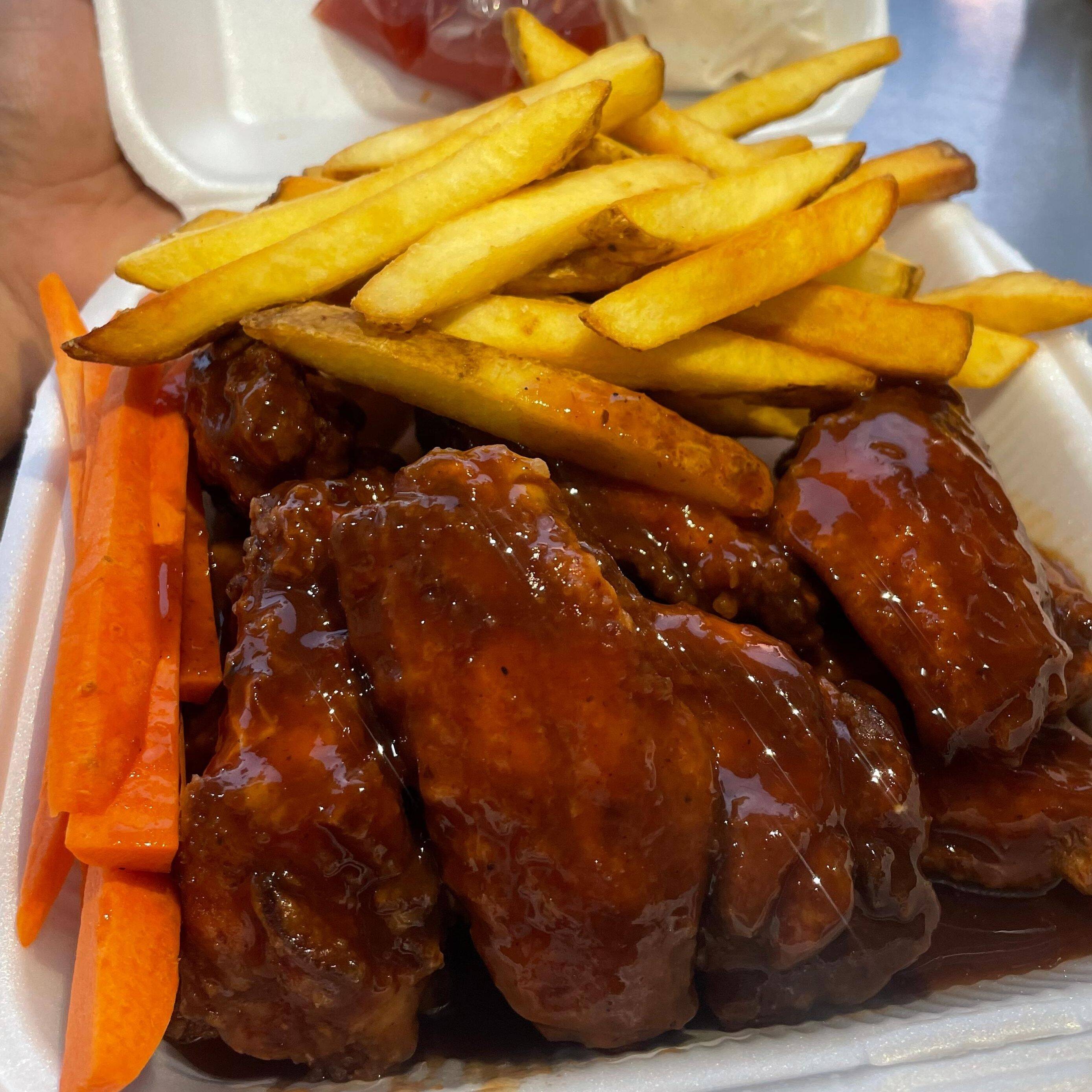 Alitas Con Papas