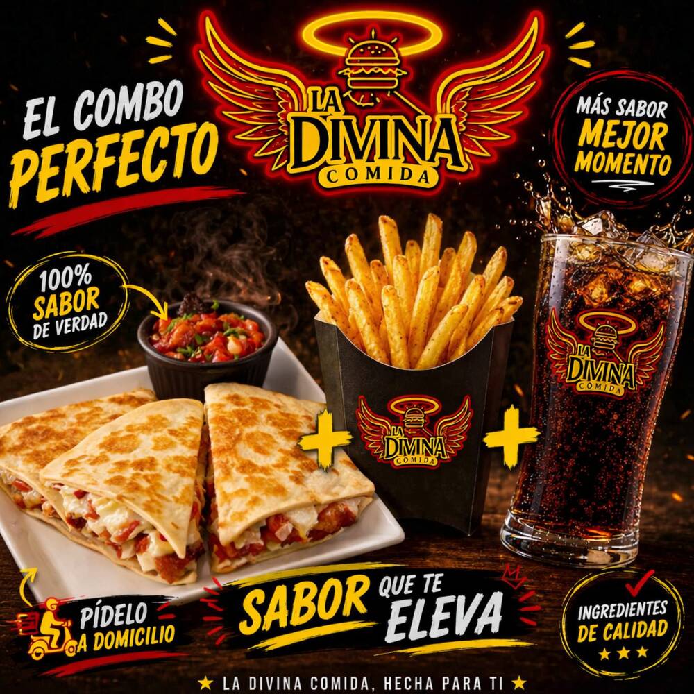 QUESADILLA TEMPLO (CARNE Y POLLO) EN COMBO