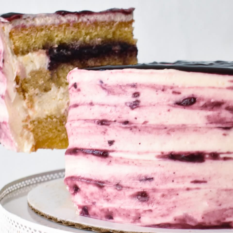 Pastel de Queso y Zarzamoras 1/8 Kg