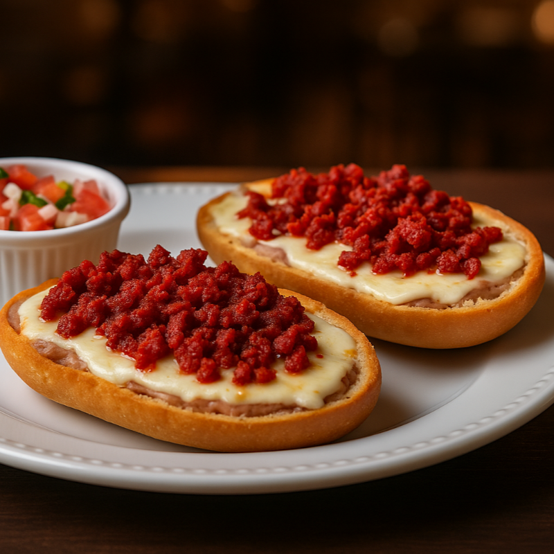 Molletes de Chorizo