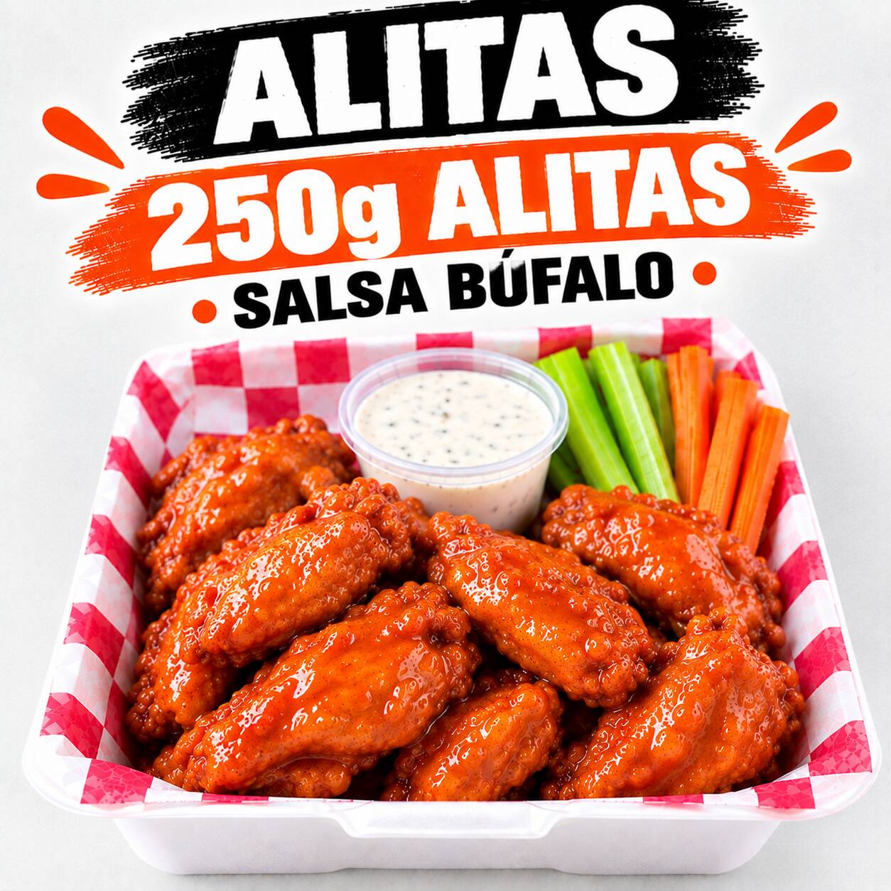 Alitas Búfalo (Individual) 250g