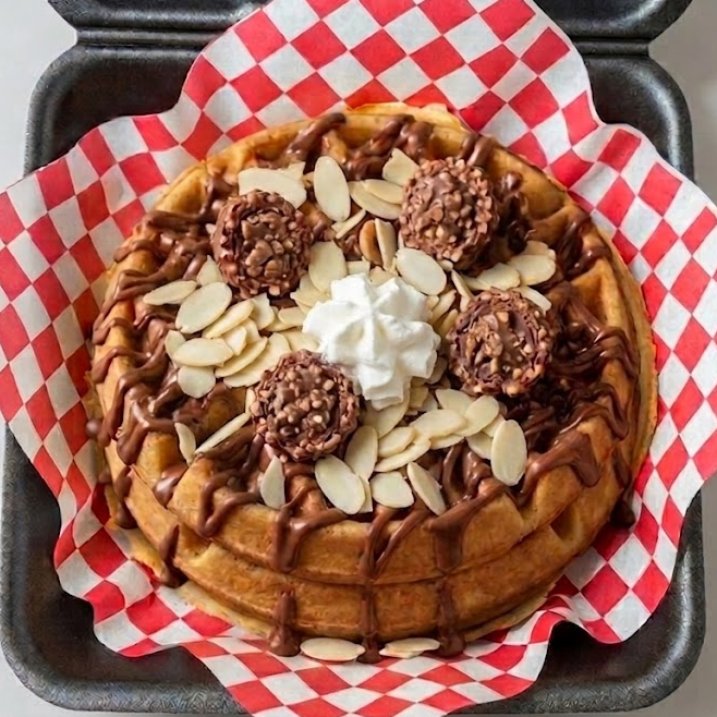 Waffle FERRERO Almendrado