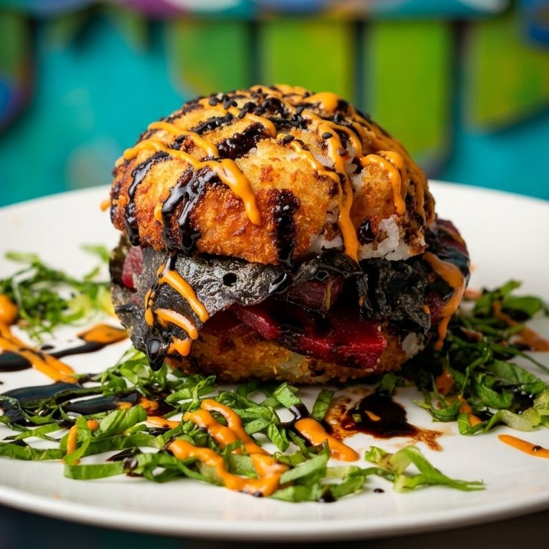 Sushi tuna burguer