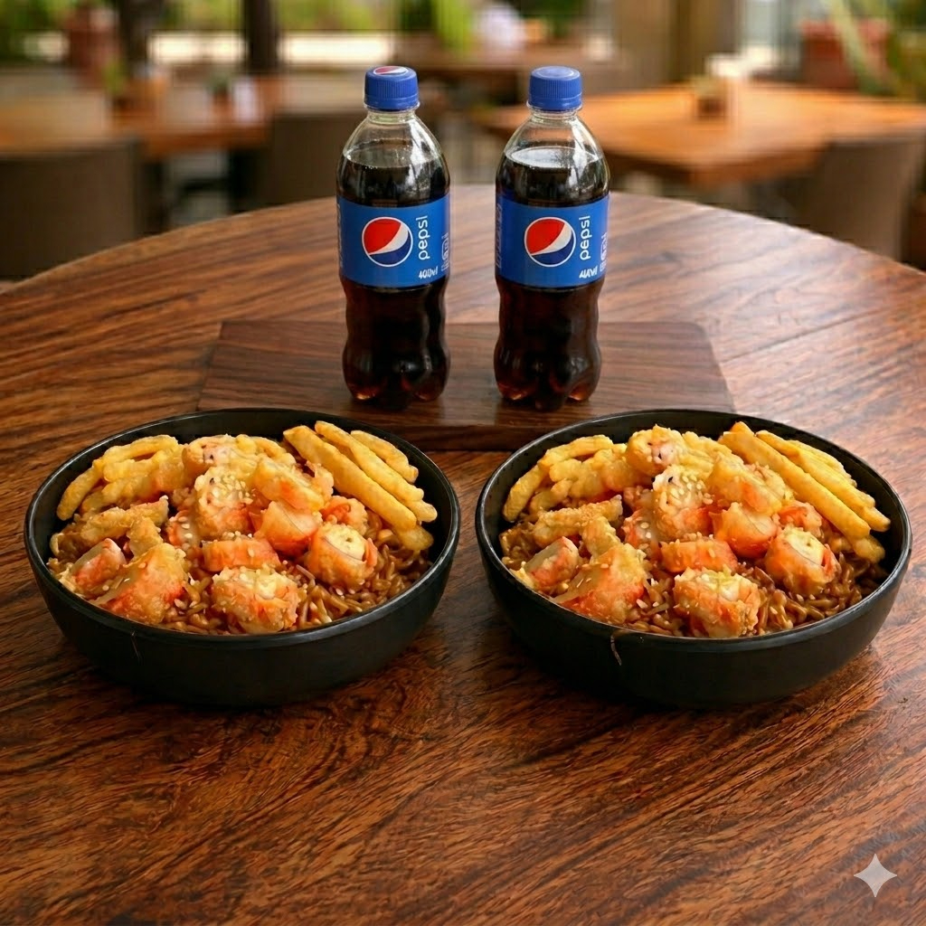 Combo para 2 de Arroz + Palmitos + Papas + Bebida