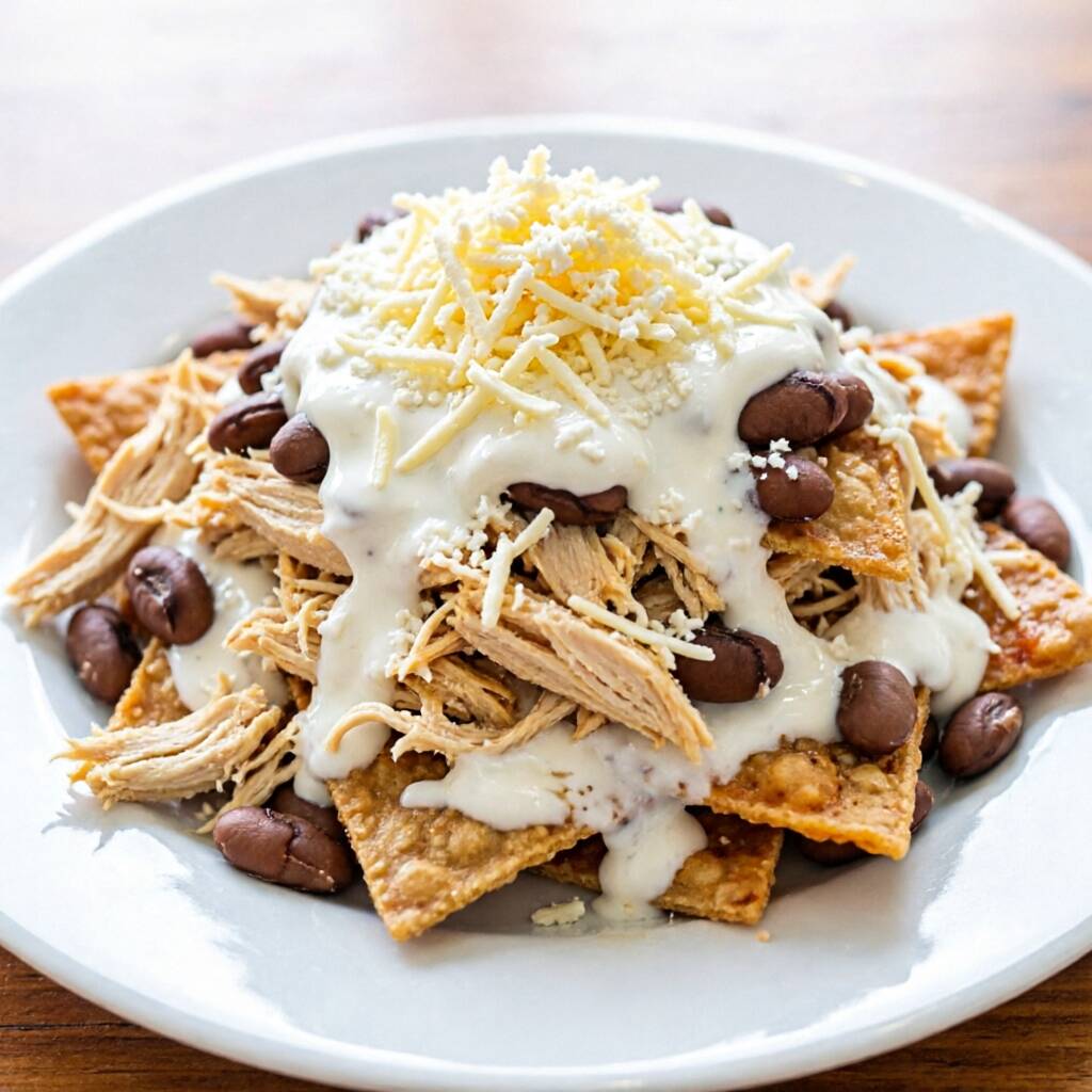 Chilaquiles con Pollo Desmenuzado