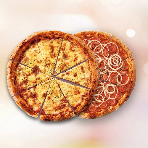 Compre 2 pizzas grandes tradicionais à sua escolha e economize. Peça agora!