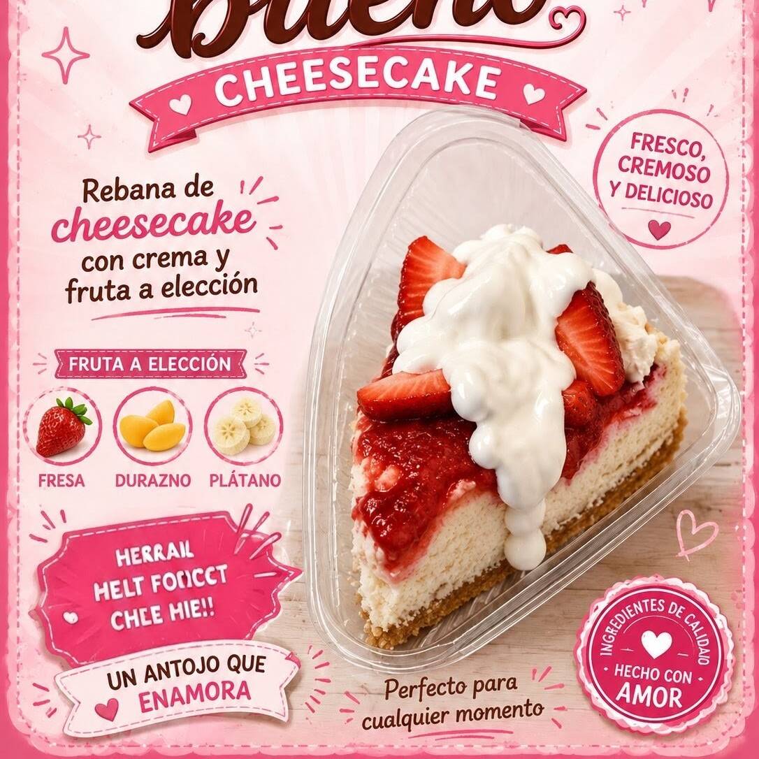 Rebanada Cheese Cake con Chispas de Chocolate