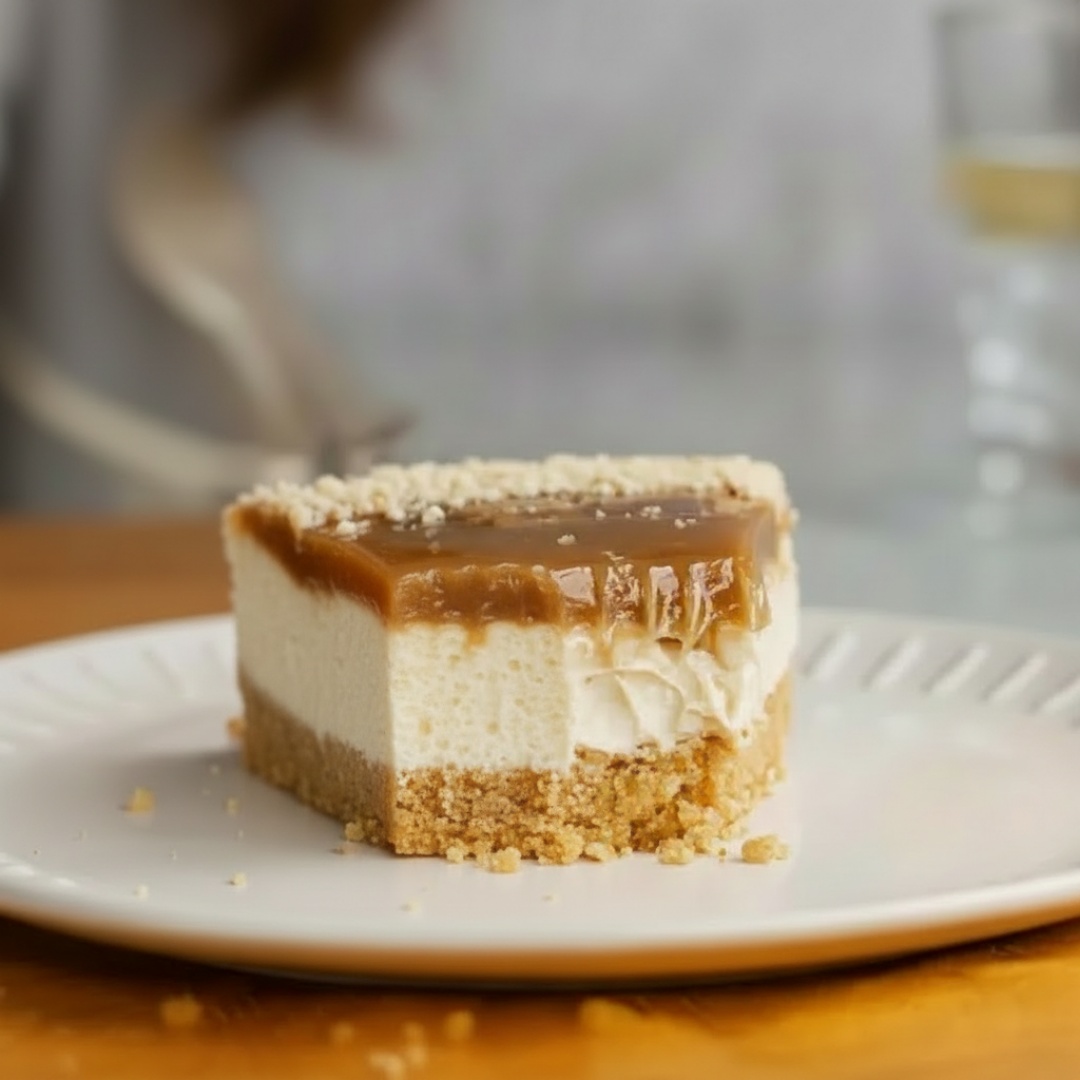 Uma sofisticada torta cheesecake com base crocante e recheio cremoso de brigadeiro de cream cheese. Finalizada com caramelo artesanal zero açúcar e um toque especial de flor de sal para equilibrar os sabores. Informação Nutricional (Porção de 100g) Valor energético: 227 kcal Carboidratos: 18,6 g Proteínas: 10,2 g Gorduras totais: 12,4 g Gorduras saturadas: 5,3 g Fibra alimentar: 1,8 g Sódio: 143 mg Lista de Ingredientes Recheio de brigadeiro de cream cheese (cream cheese, leite em pó desnatado, adoçantes: stevia, sucralose, sorbitol, maltitol), massa (farinha de arroz, gordura vegetal, ovos, whey protein, farinha de castanha de caju, polvilho doce), caramelo artesanal zero açúcar (adoçante caramelizado, creme de leite, flor de sal). Alergênicos Contém: leite, ovos, castanha de caju. Pode conter traços de: amendoim, amêndoas, castanha-do-pará, macadâmia, avelãs, pistache. Não contém glúten. Não contém açúcar.