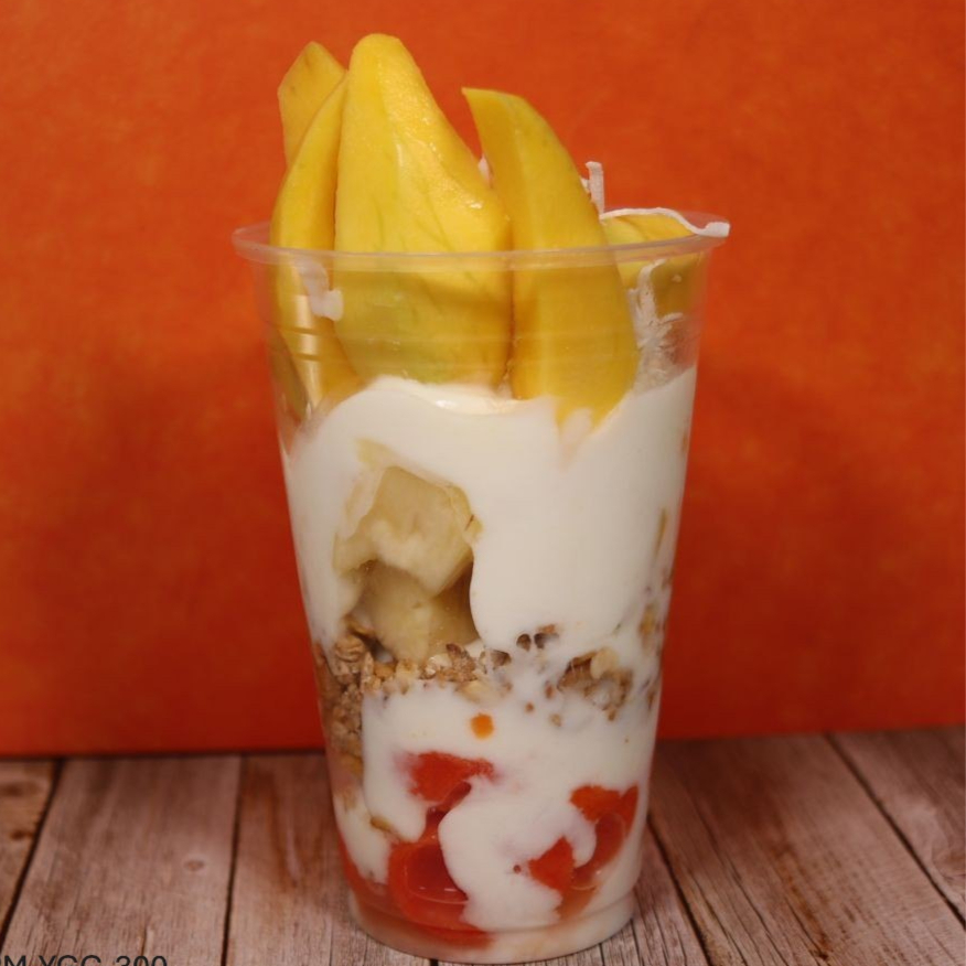 Vaso con Fruta Tropical Mediano