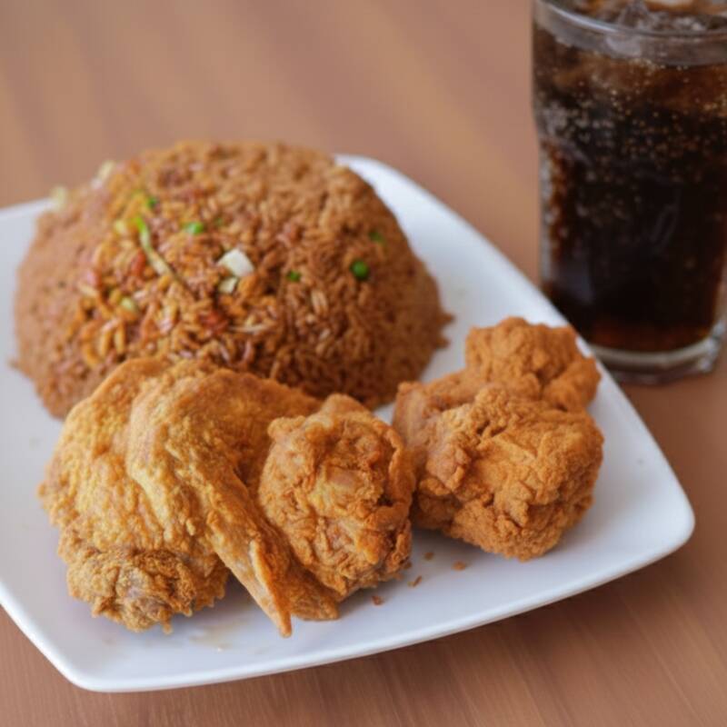 Combo Arroz Cantones, 4 Alitas y Big Cola 250 Ml