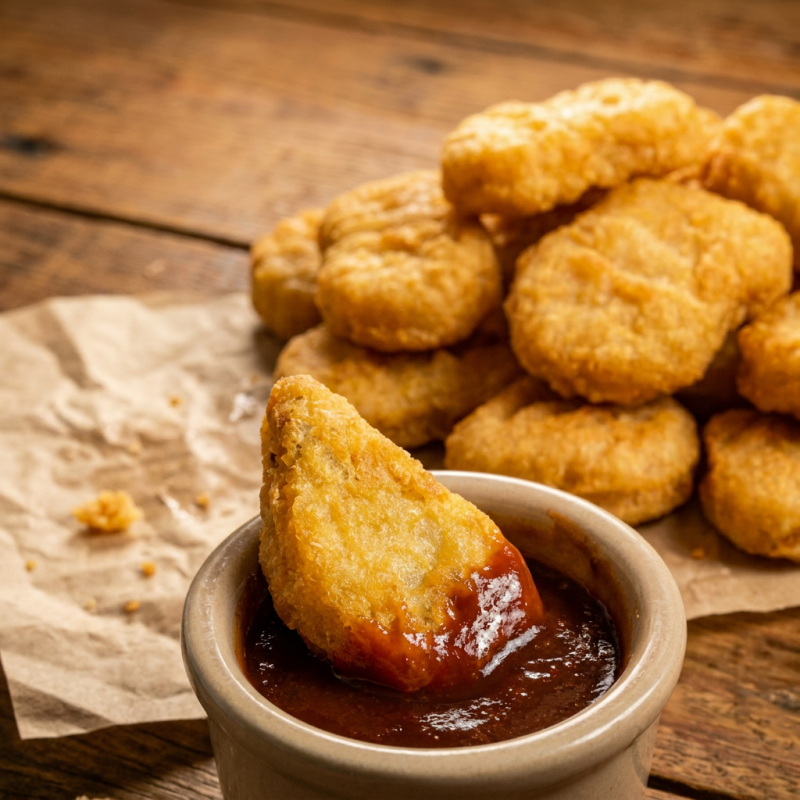 Deliciosos Nuggets Acompanhados De Molho Barbecue!