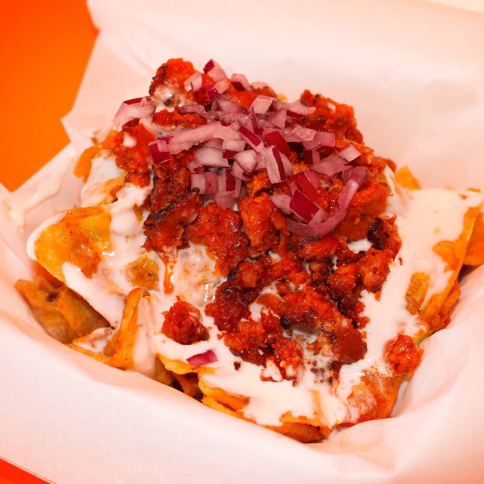 Chilaquilx con Chorizo