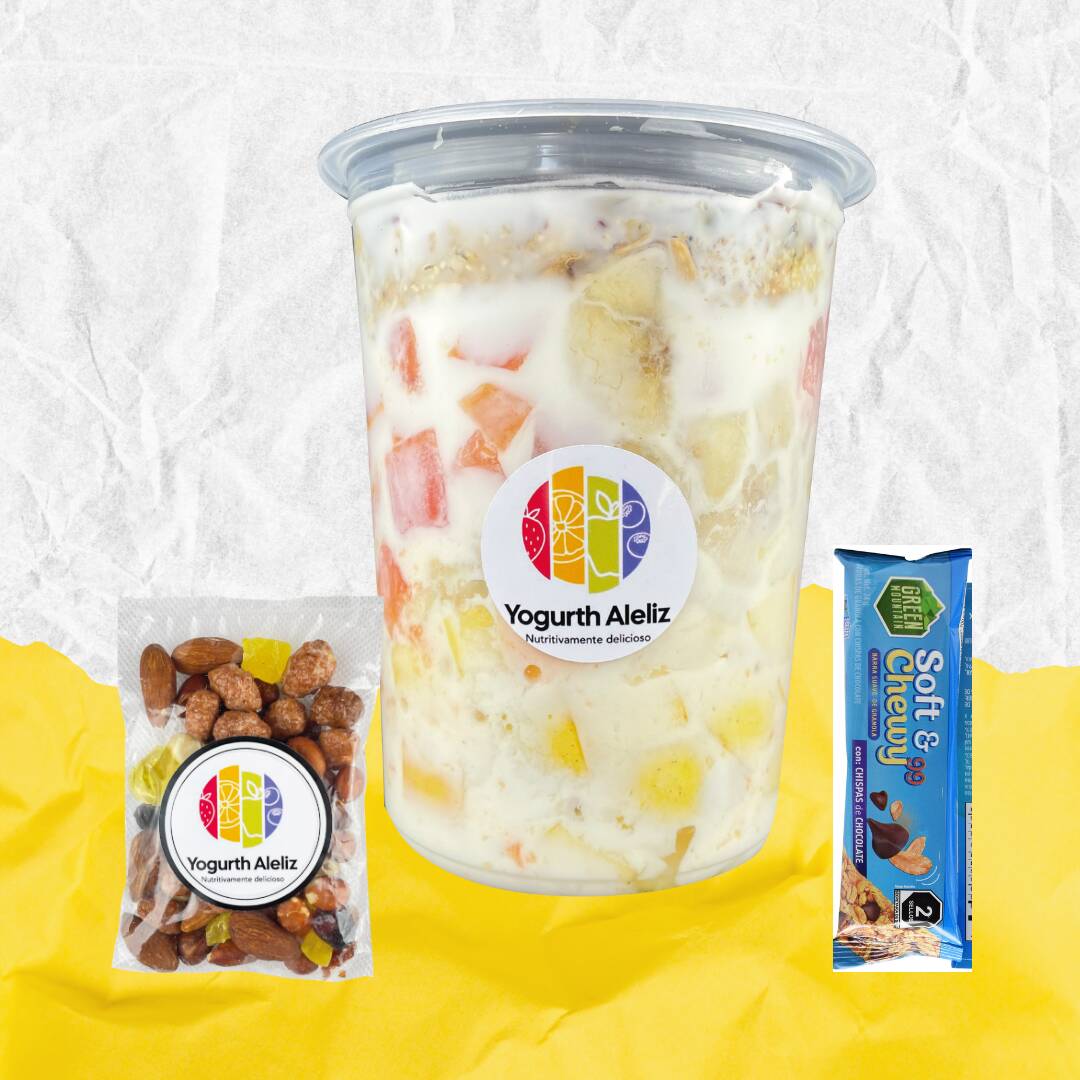 1 Litro de Yogurth +1 Frutos Secos + 1 Barrita