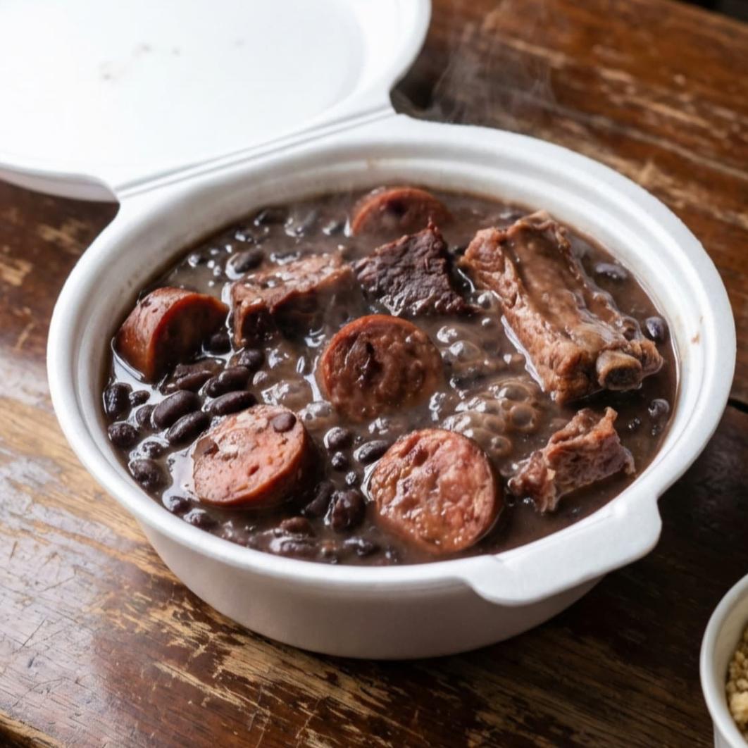 Deliciosa e irresistível feijoada da casa! Acompanhamentos podem ser pedidos à parte.
