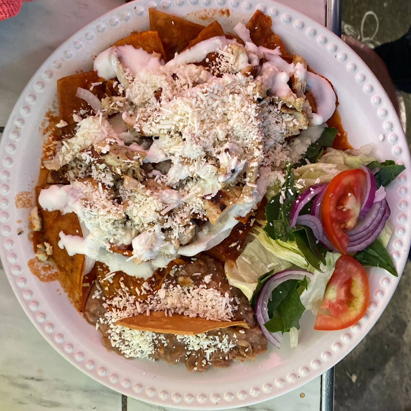 Chilaquiles con Pollo