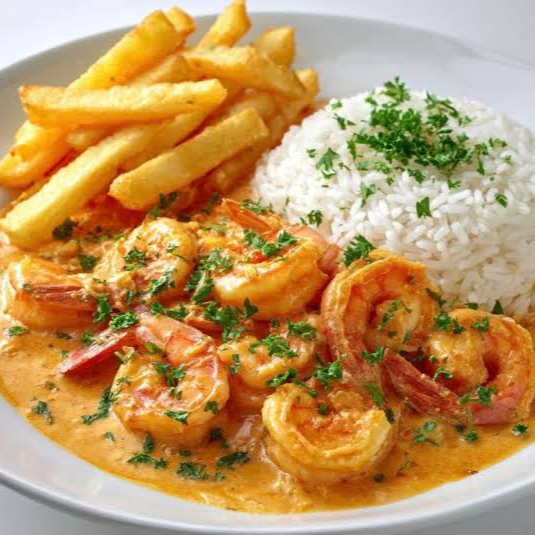 Arroz e batata fritas